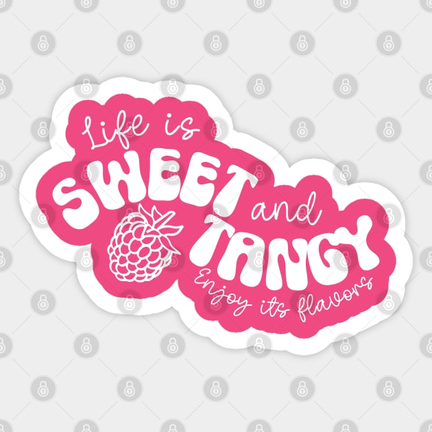 Groovy Raspberry sorbet Sticker by ARTSYVIBES111